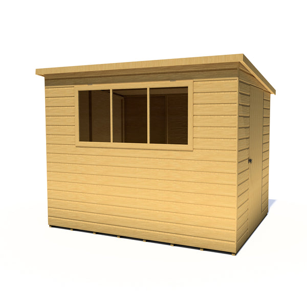 Caldey Single Door 8x6 style B 12mm Shiplap Garden Shed