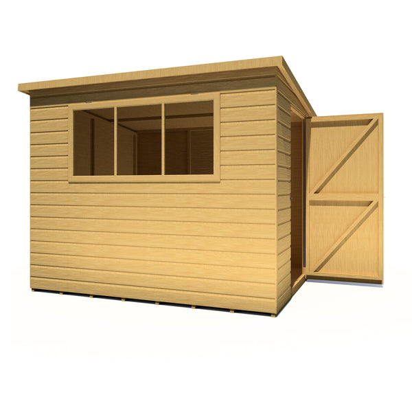 Caldey Single Door 8x6 style B 12mm Shiplap Garden Shed