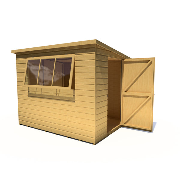 Caldey Single Door 8x6 style B 12mm Shiplap Garden Shed