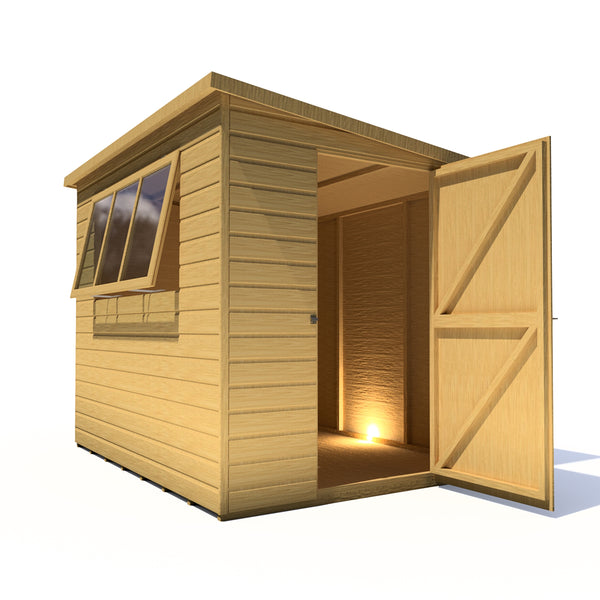 Caldey Single Door 8x6 style B 12mm Shiplap Garden Shed