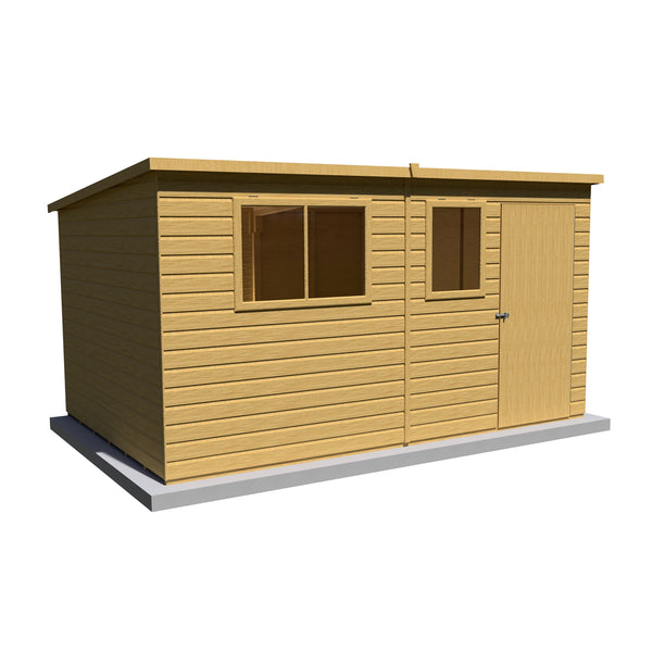 Caldey single door 12x8 Style C 12mm Shiplap Garden Shed
