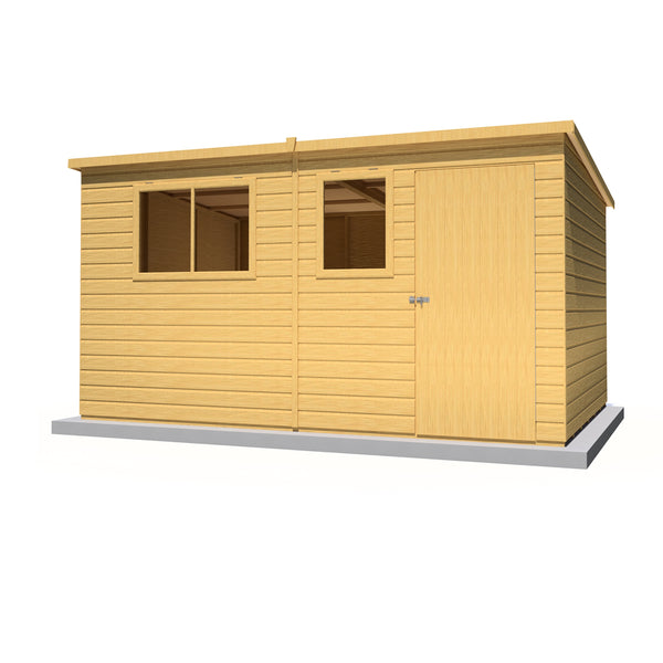 Caldey single door 12x8 Style C 12mm Shiplap Garden Shed