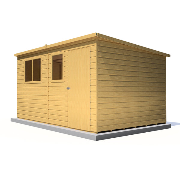Caldey single door 12x8 Style C 12mm Shiplap Garden Shed