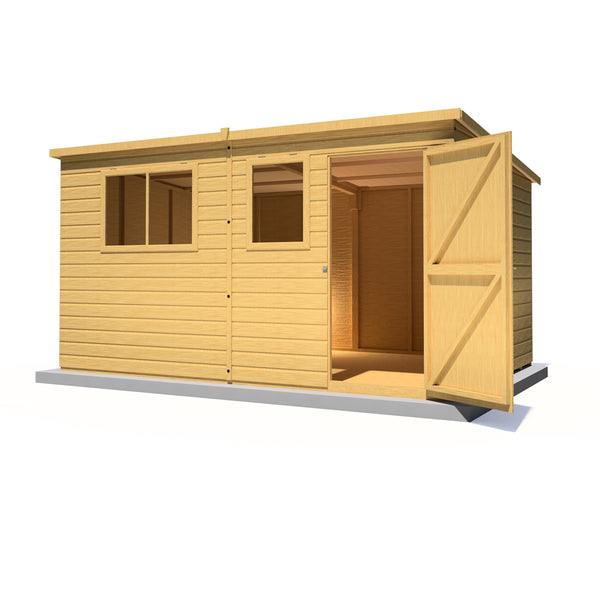 Caldey single door 12x8 Style C 12mm Shiplap Garden Shed