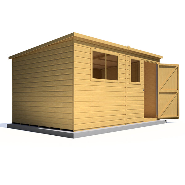 Caldey single door 12x8 Style C 12mm Shiplap Garden Shed