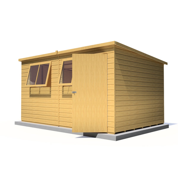 Caldey single door 12x8 Style C 12mm Shiplap Garden Shed