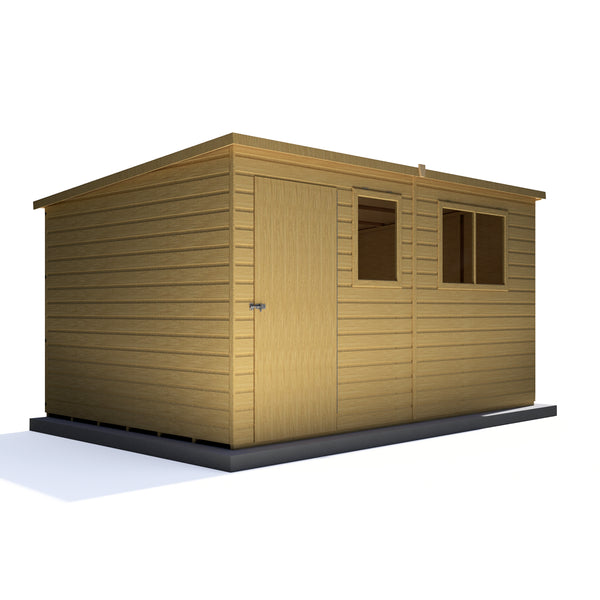 Caldey 12x8 single door style D Garden Shed 12mm Shiplap