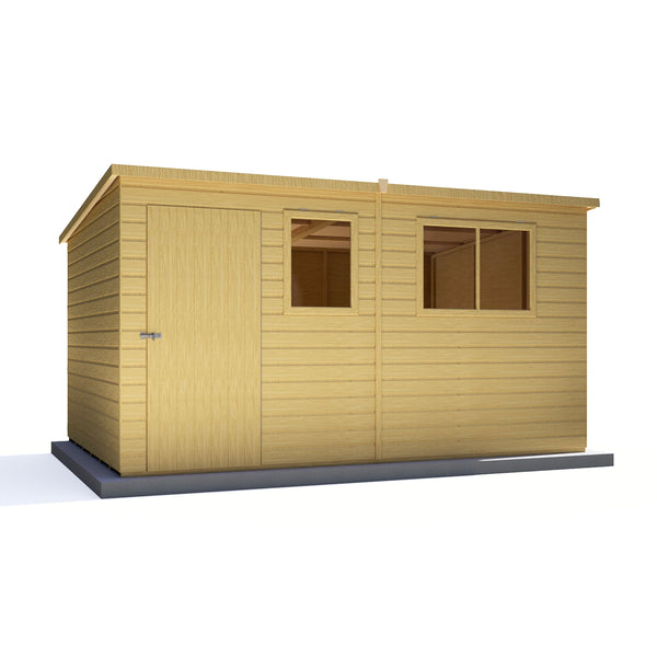 Caldey 12x8 single door style D Garden Shed 12mm Shiplap