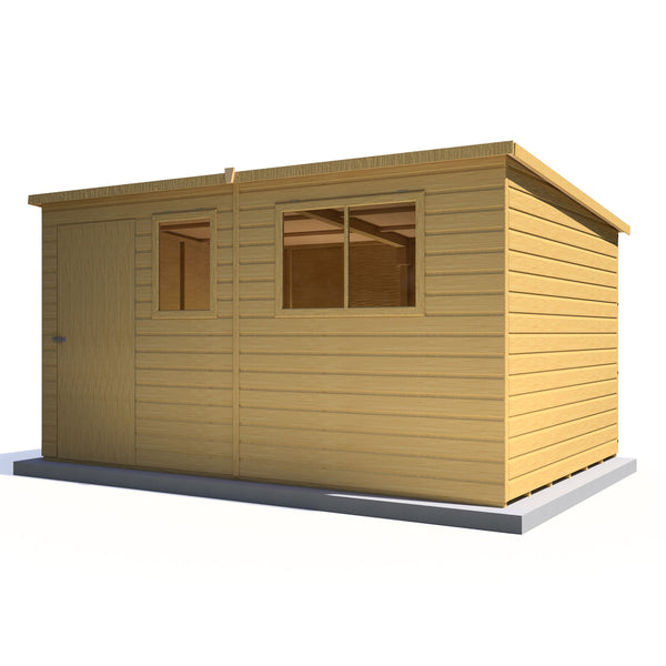 Caldey 12x8 single door style D Garden Shed 12mm Shiplap