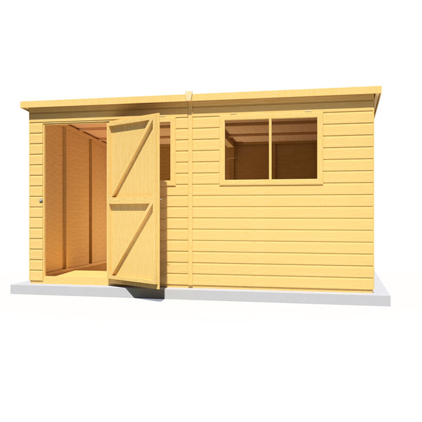 Caldey 12x8 single door style D Garden Shed 12mm Shiplap