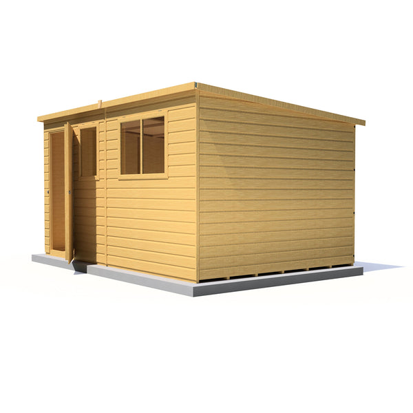 Caldey 12x8 single door style D Garden Shed 12mm Shiplap