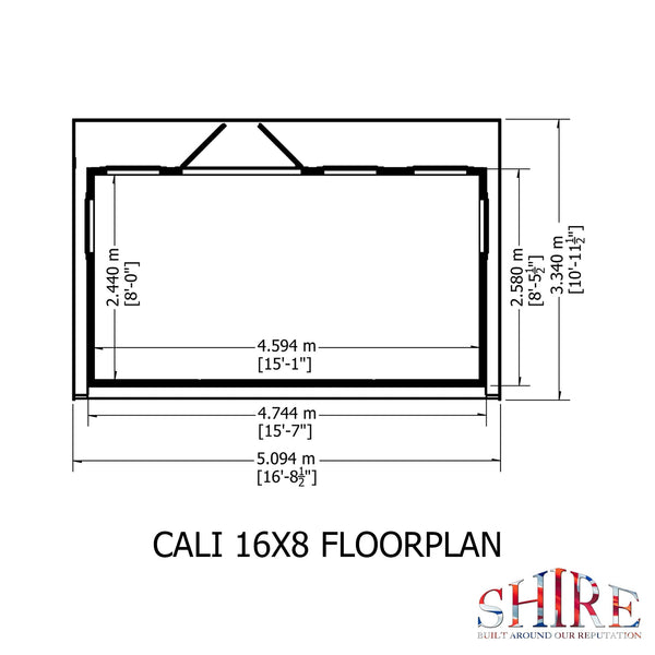 16x8 insulated Garden Studio Office Pent Roof - Best Shed