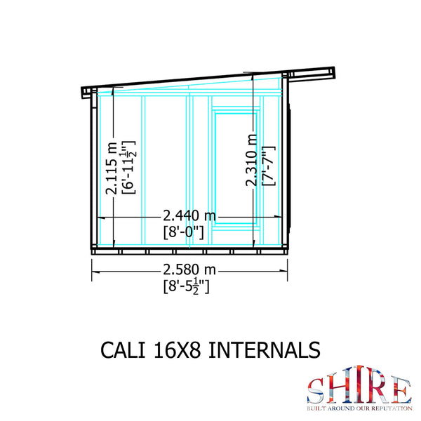 16x8 insulated Garden Studio Office Pent Roof - Best Shed