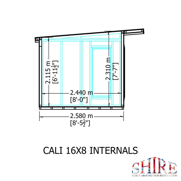 16x8 insulated Garden Studio Office Pent Roof - Best Shed