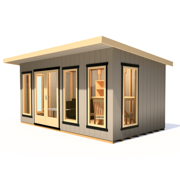 16x8 insulated Garden Studio Office Pent Roof - Best Shed