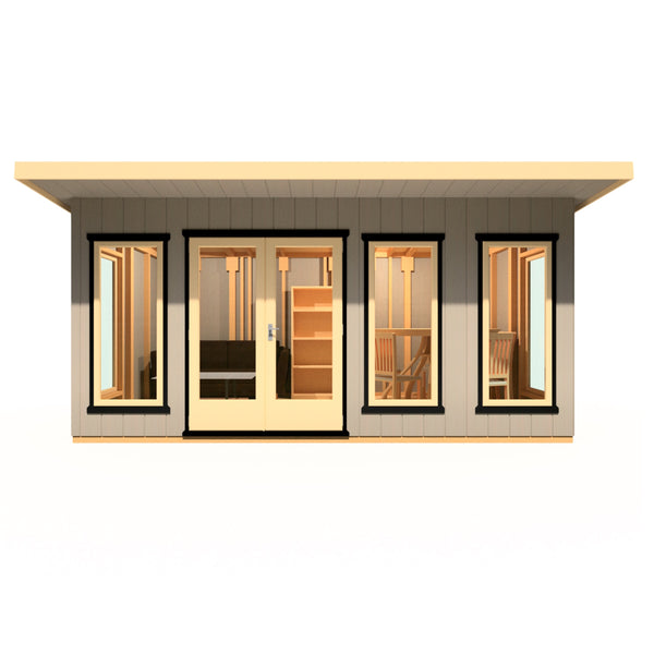 16x8 insulated Garden Studio Office Pent Roof - Best Shed