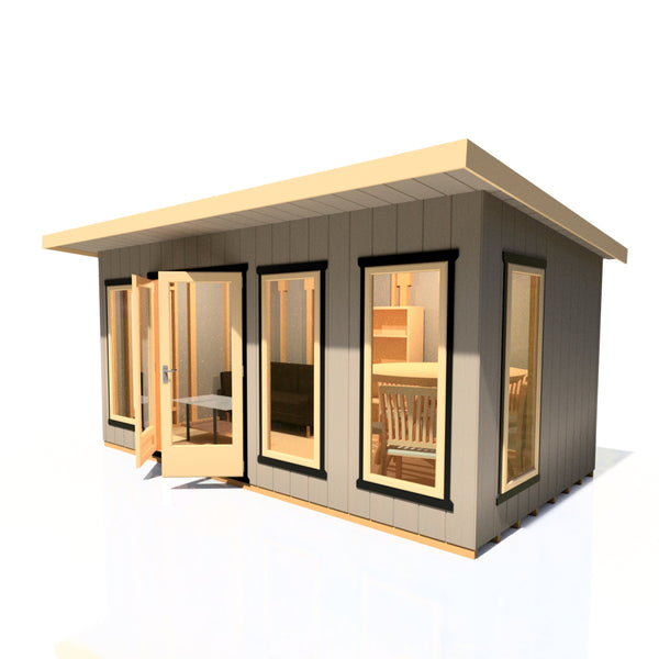 16x8 insulated Garden Studio Office Pent Roof - Best Shed