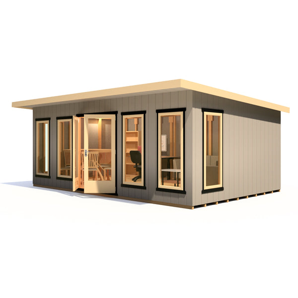 20x12 insulated Garden Studio Office Pent Roof - Best Shed