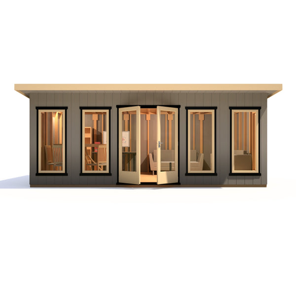 20x12 insulated Garden Studio Office Pent Roof - Best Shed