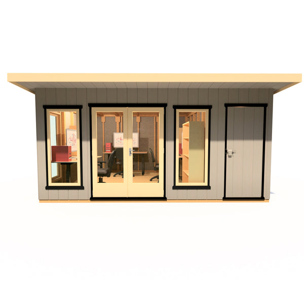 16x12 insulated Garden Studio Office and Store Pent Roof - Best Shed