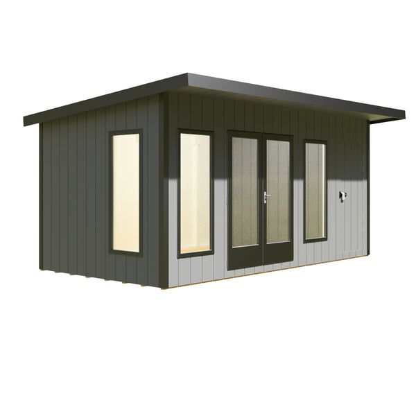 16x8 insulated Garden Studio Office and Store Pent Roof - Best Shed