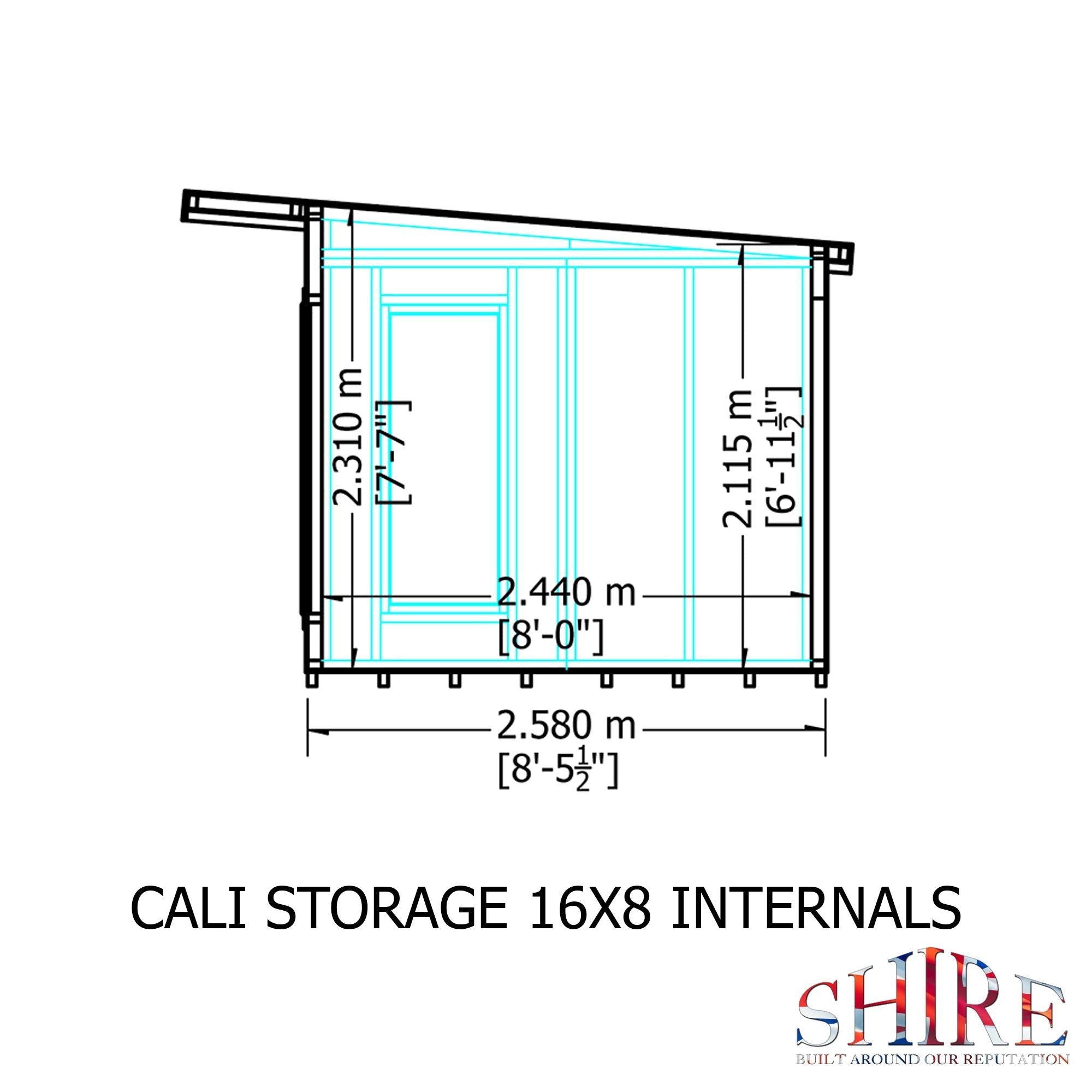 16x8 insulated Garden Studio Office and Store Pent Roof - Best Shed