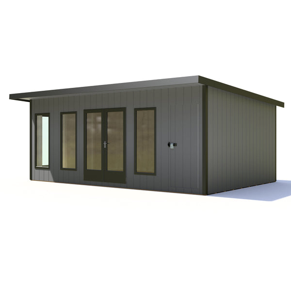 20x12 insulated Garden Studio Office and Store Pent Roof - Best Shed