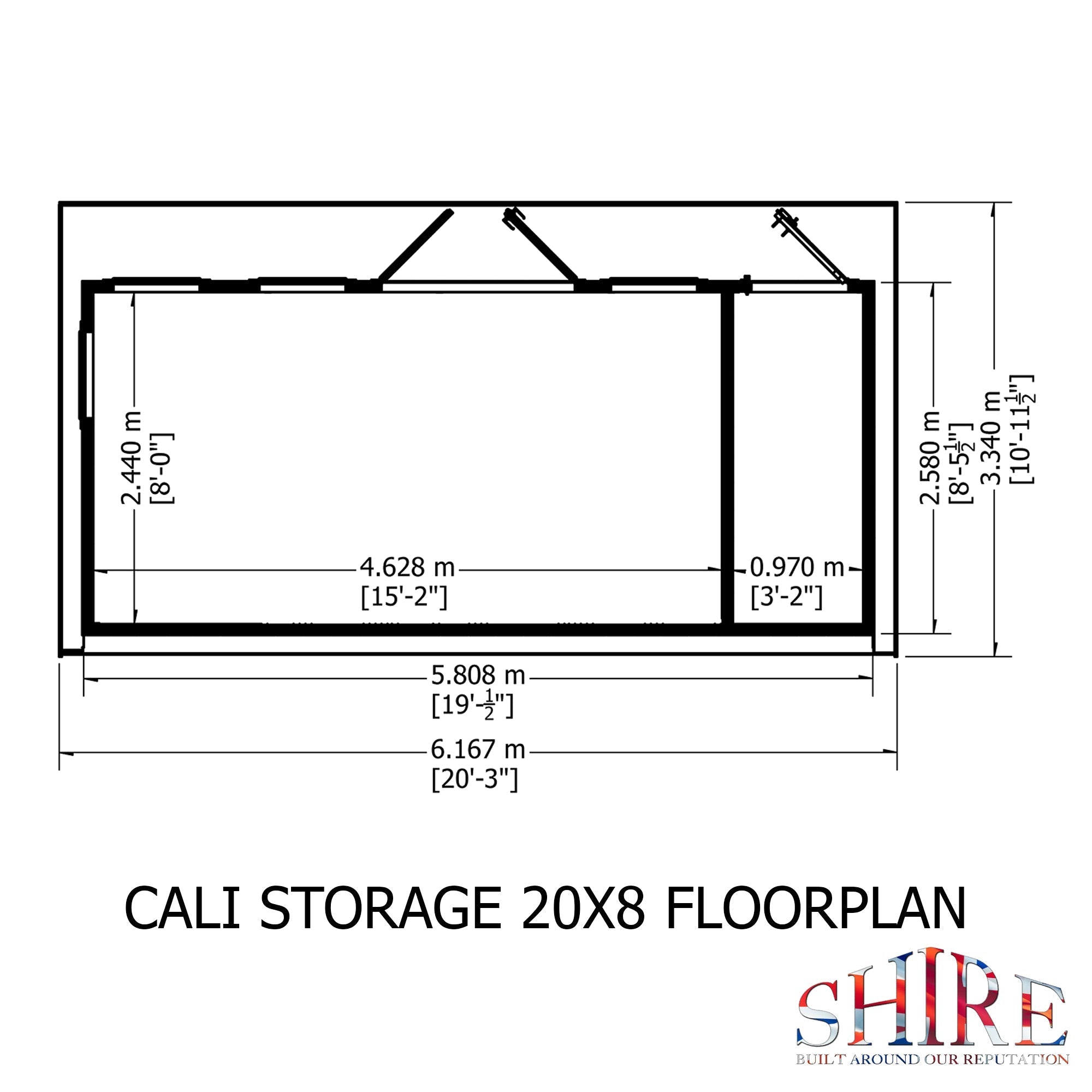 20x8 insulated Garden Studio Office and Store Pent Roof - Best Shed