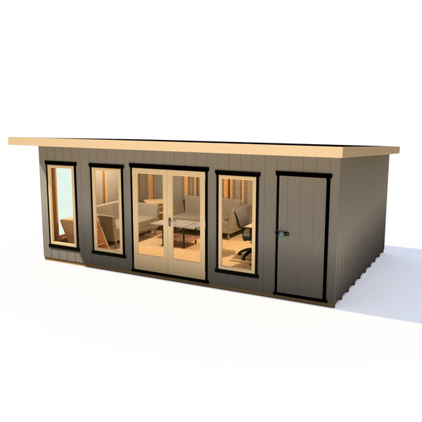 20x12 insulated Garden Studio Office and Store Pent Roof - Best Shed