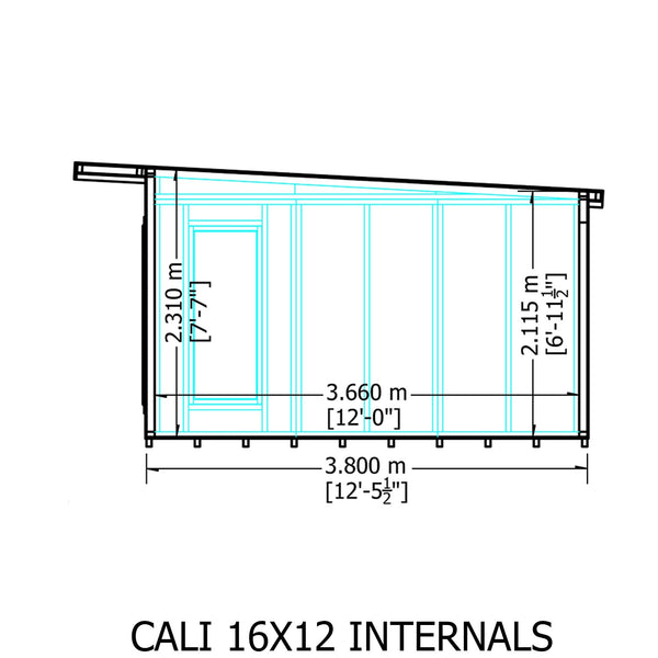 20x8 insulated Garden Studio Office Pent Roof - Best Shed