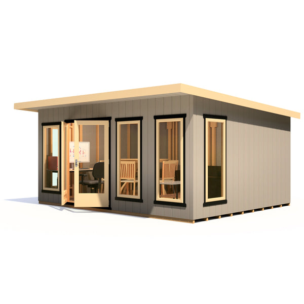16x12 insulated Garden Studio Office Pent Roof - Best Shed