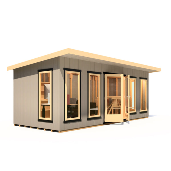 20x8 insulated Garden Studio Office Pent Roof - Best Shed