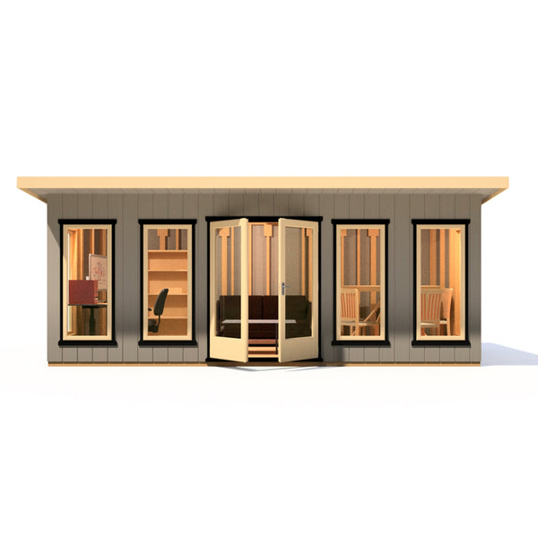 20x8 insulated Garden Studio Office Pent Roof - Best Shed