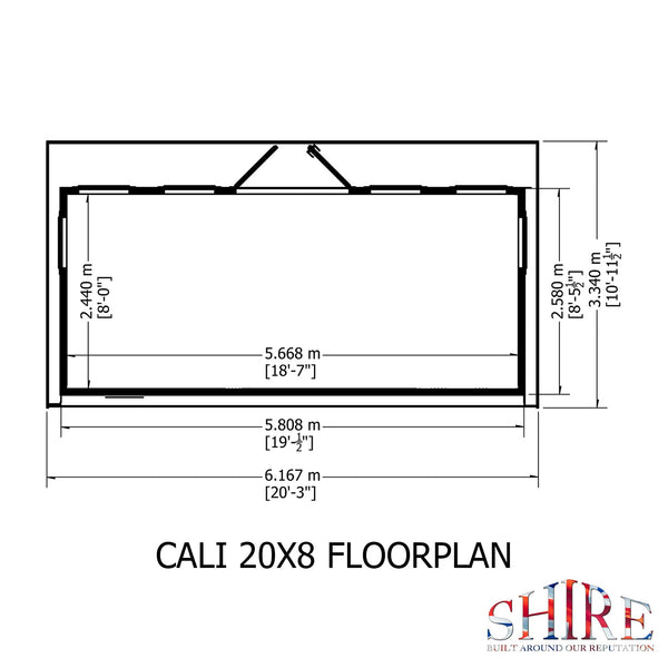 20x8 insulated Garden Studio Office Pent Roof - Best Shed