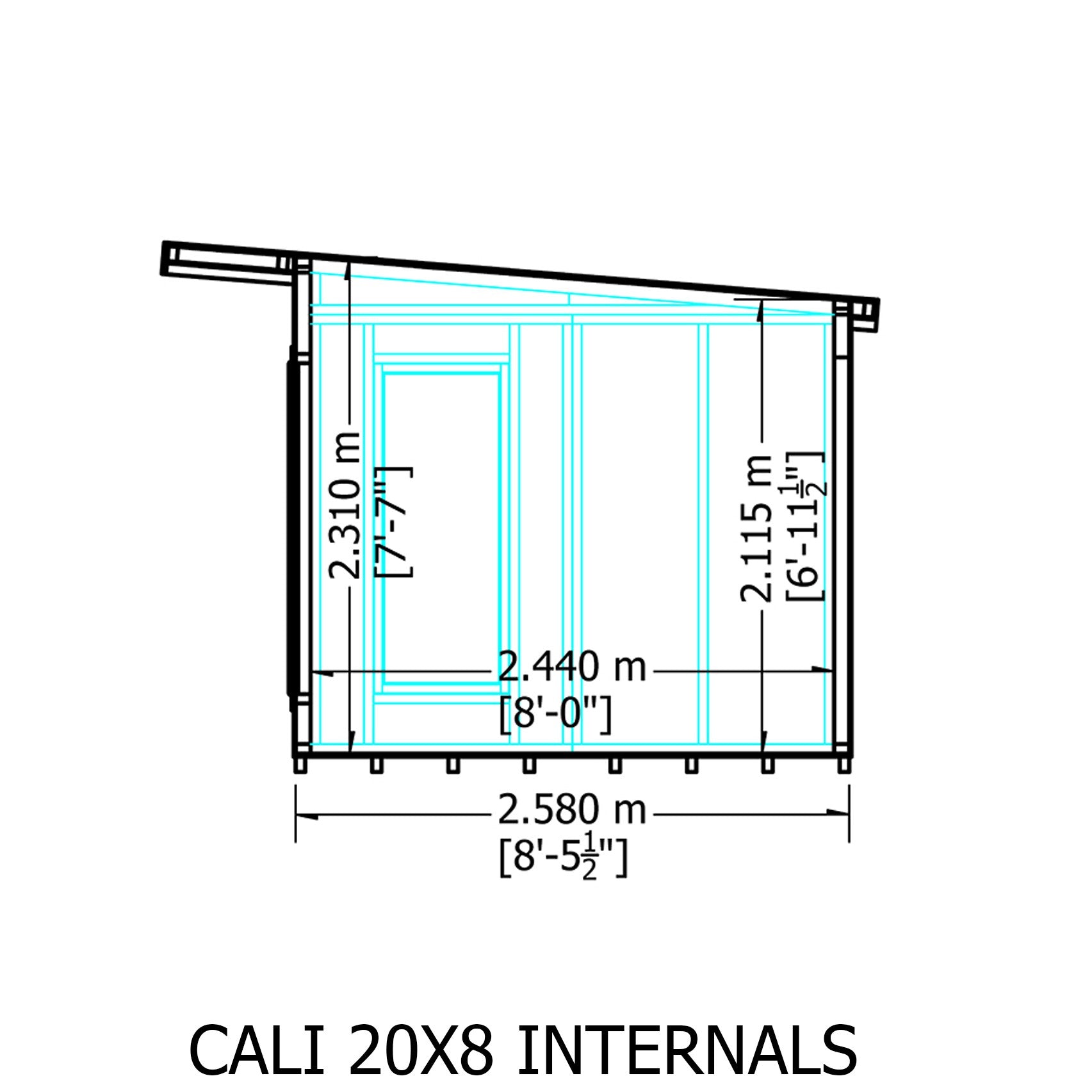 20x8 insulated Garden Studio Office Pent Roof - Best Shed