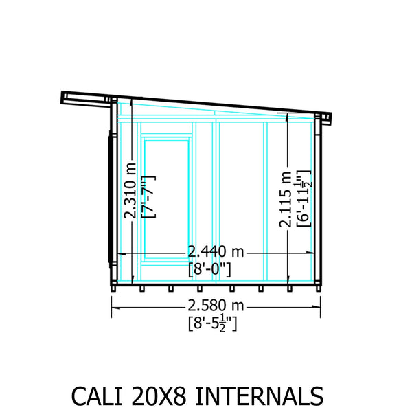 20x8 insulated Garden Studio Office Pent Roof - Best Shed