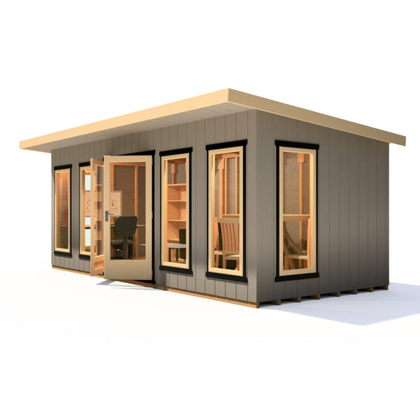 20x8 insulated Garden Studio Office Pent Roof - Best Shed