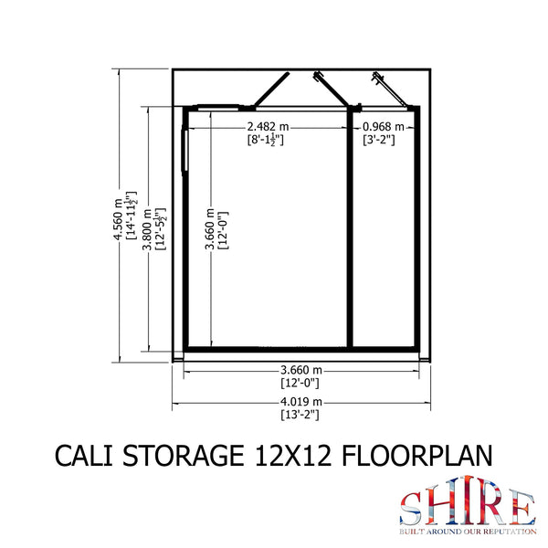 12x12 insulated Garden Studio Office Pent Roof - Best Shed