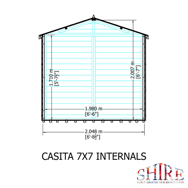 Shire Casita 7x7 12mm interlock Clad wooden Shed - Best Shed
