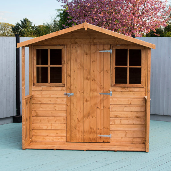 Shire Casita + Verandah 7x9 12mm interlock Clad wooden Shed - Best Shed