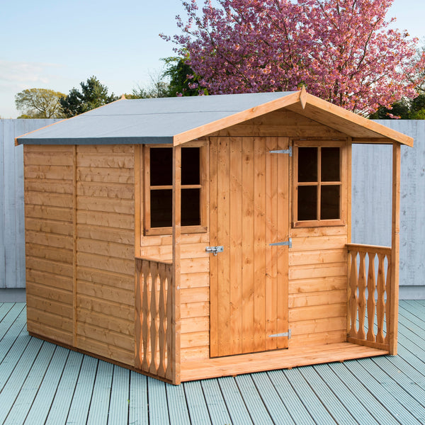 Shire Casita + Verandah 7x9 12mm interlock Clad wooden Shed - Best Shed