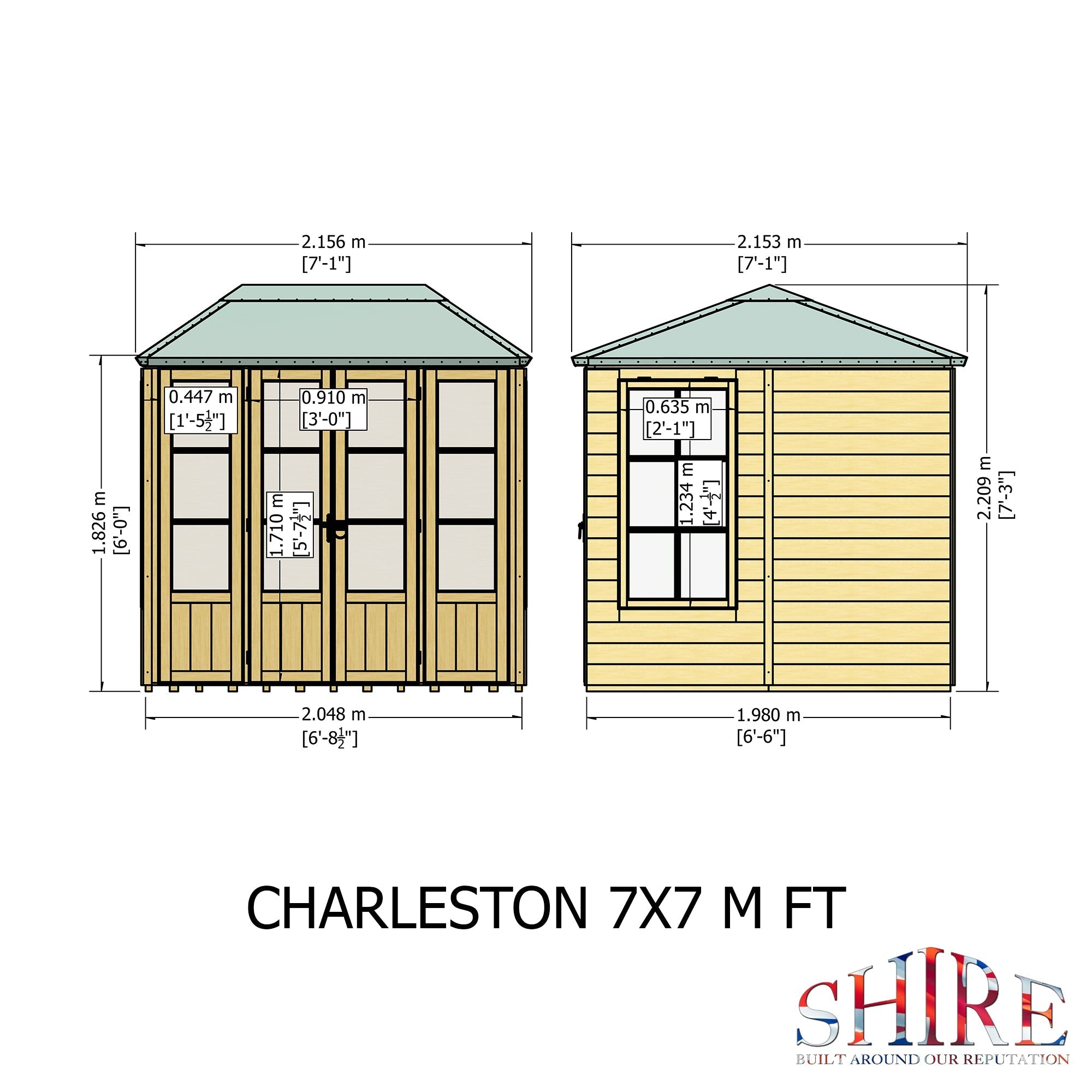 Shire Charleston Summerhouse Hipped Roof - Best Shed