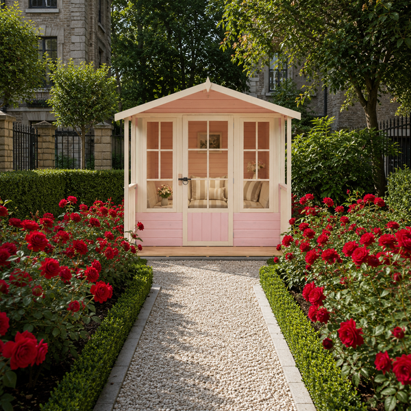Shire Chatsworth & Verandah 7x7 12mm interlock Clad wooden Summerhouse