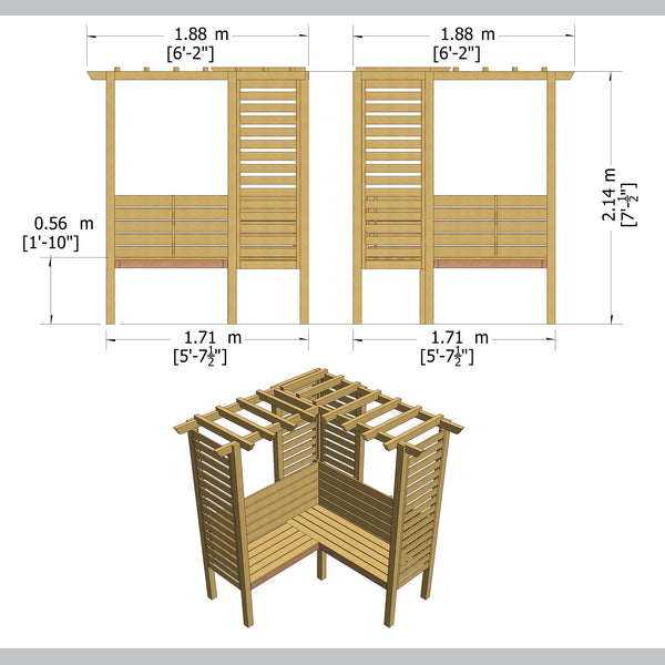 Shire Clematis Arbour Seat - Best Shed