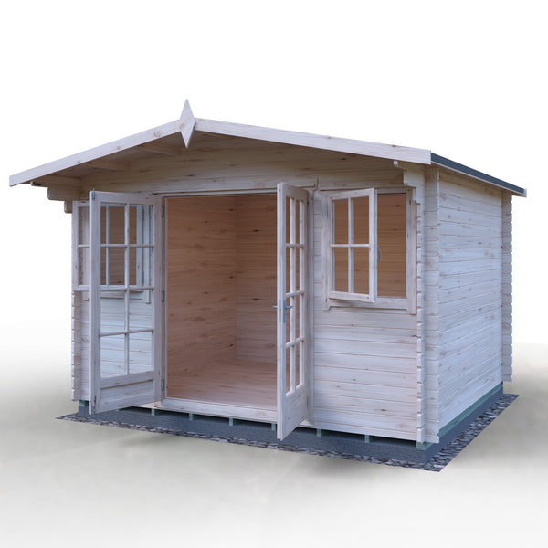 Shire Clipstone 12Gx10 Log Cabin 28mm interlock cladding - Best Shed