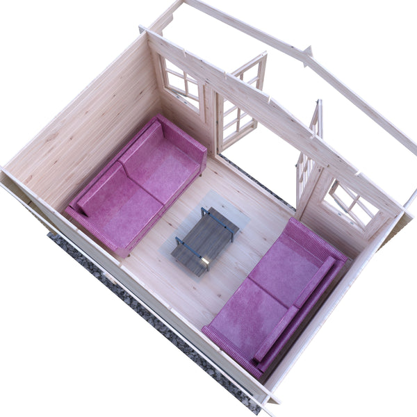 Shire Clipstone 12Gx8 Log Cabin 28mm interlock cladding - Best Shed