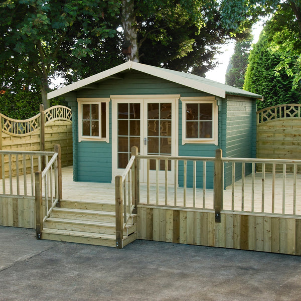 Shire Clipstone 12Gx10 Log Cabin 28mm interlock cladding - Best Shed