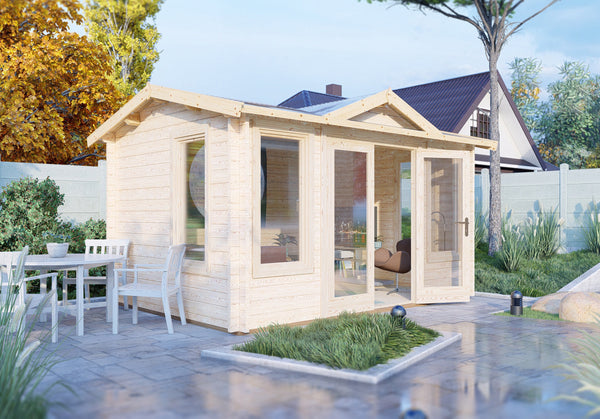 Shire Clockhouse 10Gx12 Log Cabin 44mm thick timber cladding - Best Shed