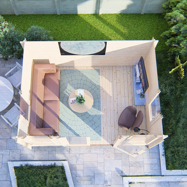 Shire Clockhouse 10Gx12 Log Cabin 44mm thick timber cladding - Best Shed