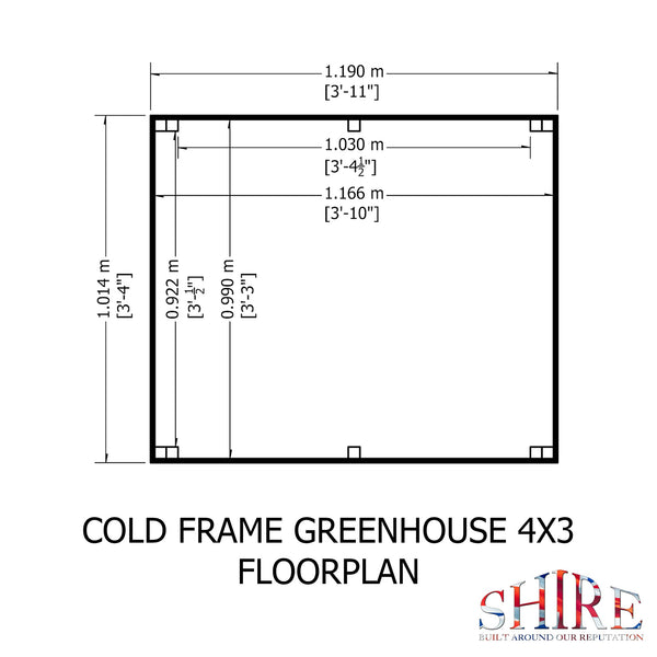 4x3 Cold Frame Planter